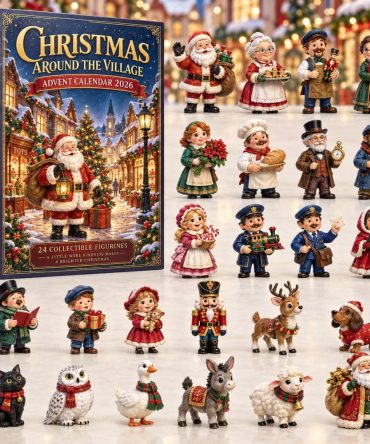 Around The Village Holiday Advent Set 2026 — 24 Mini Village Acrylic Charms & Seasonal Keepsakes For Festive Decorating