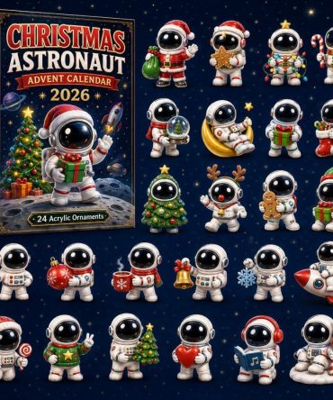 2026 Astronaut Space-Themed Advent Calendar — 24-Day Countdown With Acrylic Space Charms, Stem Holiday Gift For Kids & Fans