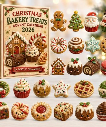 Christmas Bakery Treats 24-Day Advent Calendar — 2026 Acrylic Charm Countdown, Sweet Holiday Gift For Bakers & Dessert Lovers
