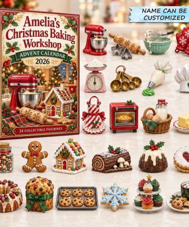 Christmas Baking Workshop Advent Calendar 2026 — 24-Day Acrylic Charm Set With Festive Pastry & Workshop Icons
