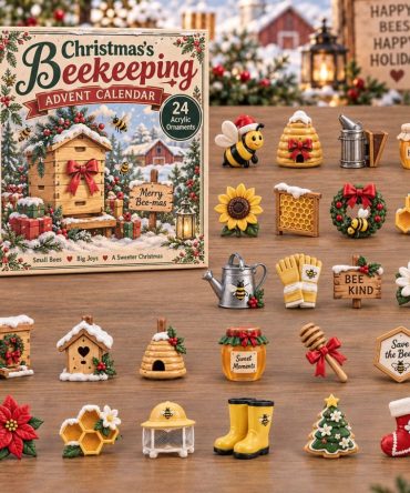 Beekeeping Christmas Advent 2026 — 24-Day Honeybee Countdown With Acrylic Apiary Charms, Mini Bee Ornaments & Gifts For Beekeepers