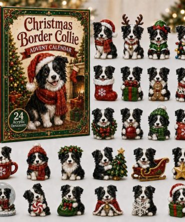 2026 Border Collie Holiday Advent Calendar — 24-Day Countdown With Acrylic Dog Charms, Perfect Gift For Collie Fans