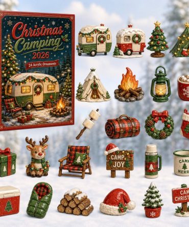 2026 Camping Adventure Advent Calendar — 24-Day Outdoor-Themed Countdown With Acrylic Charms, Perfect Nature Gift