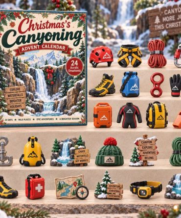 Canyoning Adventure Advent 2026 — 24-Day Outdoor Thrill Countdown With Acrylic Climber Charms, Mini Gear & Gifts For Waterfall Explorers