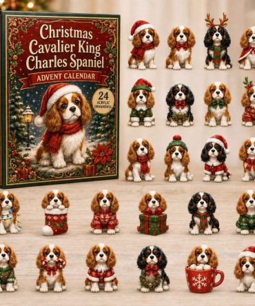Christmas Cavalier King Charles Spaniel Countdown 2026 — 24-Day Advent Calendar With Acrylic Charms, Perfect Holiday Gift