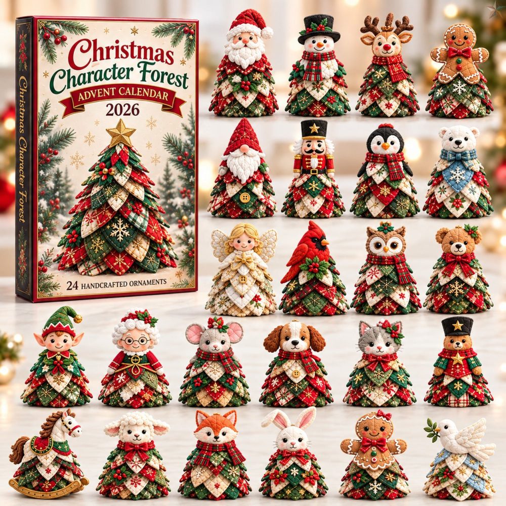 2026 Christmas Character Forest Advent — 24 Enchanting Acrylic Forest Charms, Magical Holiday Countdown Gift For Kids & Collectors