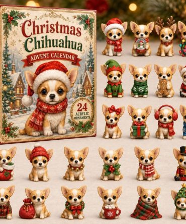 2026 Chihuahua Village Holiday Advent Calendar — 24-Day Festive Countdown With Collectible Acrylic Charms, Small Dog Lover Gift & Seasonal Decor