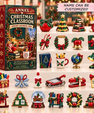 Teacher Charms Classroom Countdown - 24 Acrylic Teacher-Themed Charms For 2026 Holiday Advent, Perfect Educator Gift