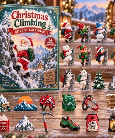 Climbing Christmas Countdown — 24 Adventure Acrylic Charms, 2026 Rock Climbing Advent Calendar Gift For Climbers & Gift Exchanges