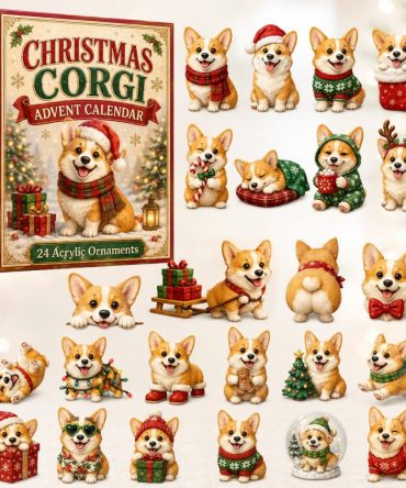 Corgi Holiday Countdown Gift - 24-Day Advent Of Acrylic Dog Charms, Charming Christmas Keepsake For Corgi Fans