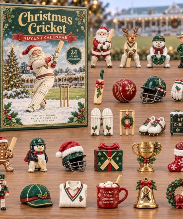 Christmas Cricket Advent Calendar 2026 — 24 Days Of Acrylic Cricket Charms, Festive Countdown Gift For Cricket Lovers