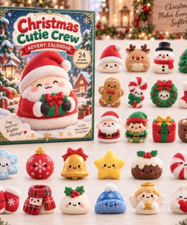 Christmas Cutie Crew Advent Calendar 2026 — 24-Day Acrylic Charm Countdown Featuring Cute Crew Characters , Holiday Gifts