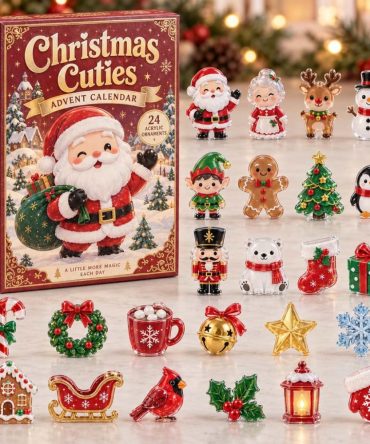 Christmas Cuties Advent Calendar 2026 – 24-Day Countdown With Adorable Acrylic Charms, Perfect Family Gift