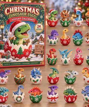2026 Dinosaur Eggs 24-Day Acrylic Charm Countdown — Reusable Egg Surprise Advent Calendar, Fun Gift For Dino Lovers