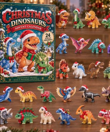 2026 Dinosaurs 24-Day Acrylic Charm Countdown — Reusable Multi-Dino Advent Calendar, Big Christmas Gift For Little Paleontologists