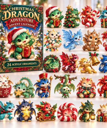 2026 Baby Dragon Adventure Countdown - 24-Day Crochet Advent Calendar With Acrylic Charms, Cute Collectible Holiday Display
