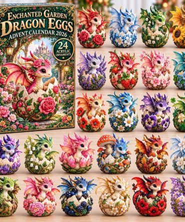 Christmas Dragon Eggs Advent Countdown 2026 — 24-Day Festive Dragon Egg Acrylic Charm Calendar, Magical Holiday Gift