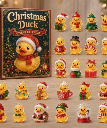 2026 Festive Duck Holiday Countdown Calendar — 24-Day Acrylic Charm Advent Set, Cute Duck-Themed Seasonal Gift & Decor