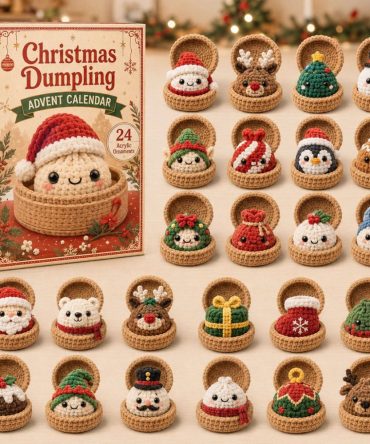 Christmas Dumpling Crochet Advent Calendar 2026 — 24-Day Holiday Countdown With Cute Acrylic Dumpling Charms