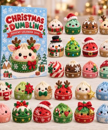 Dumpling Friends Holiday Countdown 2026 — 24 Friendly Squishy Figures & Acrylic Charms, Cute Christmas Gift Set For Kids