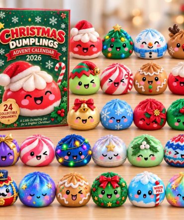 Christmas Dumpling Joy Advent Calendar 2026 — 24-Day Countdown With Festive Dumpling Acrylic Charms , Cute Holiday Keepsake