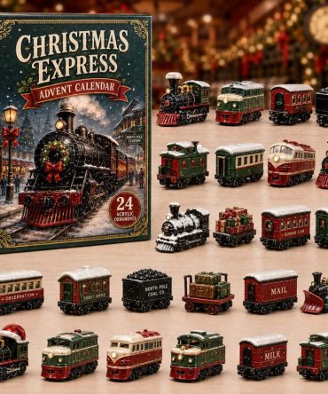 Holiday Express Train Advent Calendar 2026 — 24-Day Acrylic Charm Train Countdown, Festive Collectible Gift For Kids & Train Enthusiasts