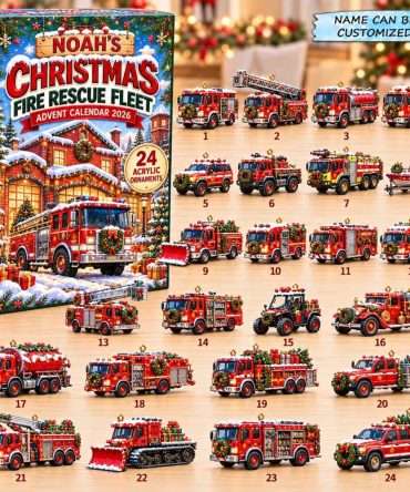 2026 Fire Rescue Christmas 24-Day Advent Countdown With Emergency Acrylic Charms - Firefighter-Themed Kids Holiday Gift & Activity Calendar