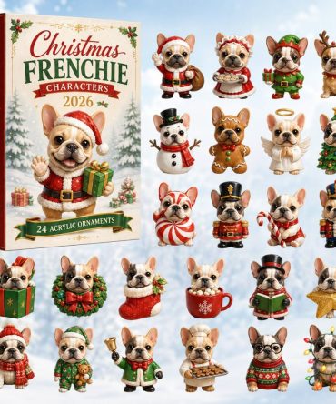 French Bulldog Character Advent Calendar — 24-Day Cute Countdown With Acrylic Frenchie Charms, Ideal Gift For Frenchie Fans