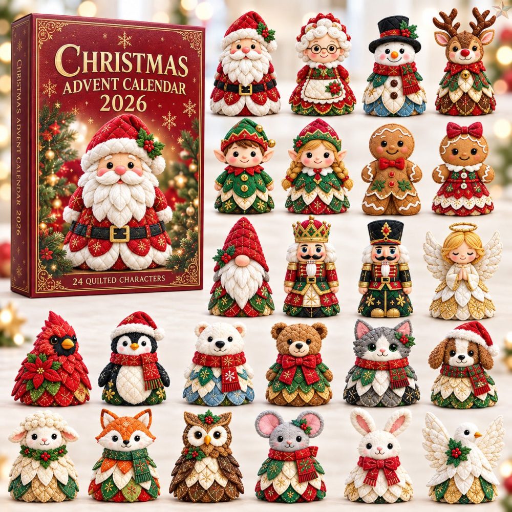 2026 Christmas Friends Collection Advent — 24 Festive Acrylic Friend Charms, Heartwarming Holiday Countdown Gift For All Ages