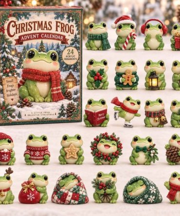 2026 Frog 24-Day Acrylic Charm Countdown — Reusable Whimsical Holiday Advent Calendar, Fun Christmas Gift For Kids