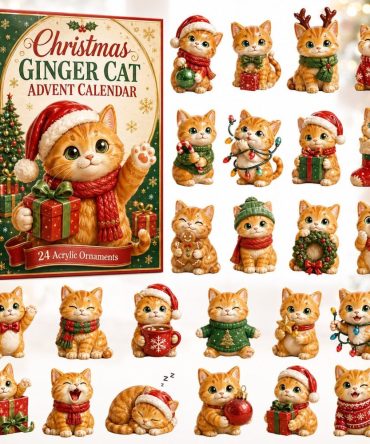 Ginger Cat Christmas Advent Calendar — 24-Day Cozy Countdown With Acrylic Ginger Cat Charms, Perfect For Cat Lovers & Cute Decor