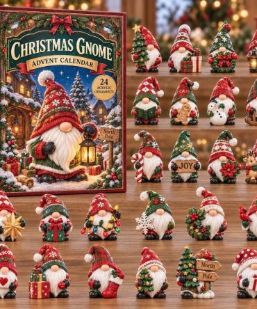 Whimsical Gnome Shelf Advent Calendar 2026 – 24-Day Countdown With Acrylic Gnome Charms, Cozy Holiday Decor