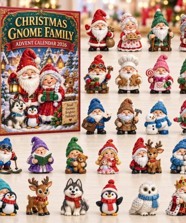 Gnome Family Holiday Calendar 2026 — 24 Cozy Acrylic Figurines & Mini Gifts, Whimsical Christmas Countdown For Kids And Decor Lovers