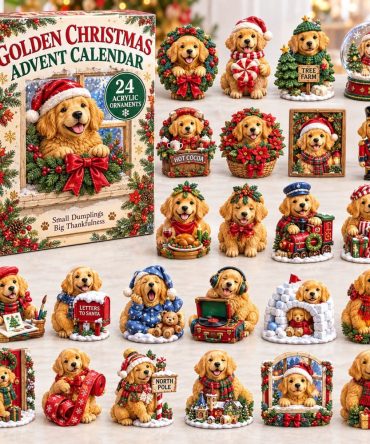 Festive Golden Retriever Christmas Advent Calendar 2026 — 24-Day Acrylic Charms, Holiday Dog-Themed Countdown Gift, Limited Edition
