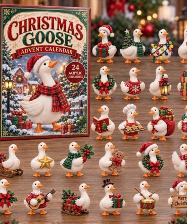 2026 Goose 24-Day Acrylic Charm Holiday Countdown — Reusable Farmyard Advent Calendar, Unique Christmas Gift Idea