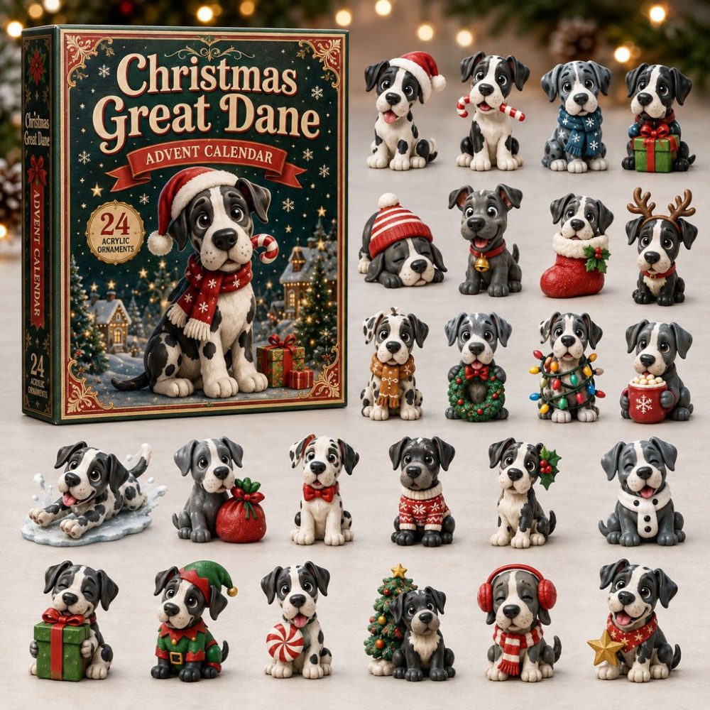 Great Dane Dog Lover Advent Calendar 2026 — 24-Day Acrylic Charm Countdown, Premium Canine Gifts & Christmas Decor