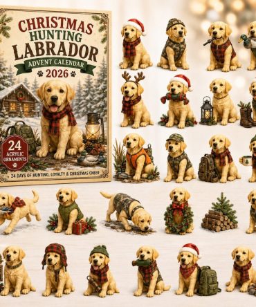 Hunting Labrador 24-Day Christmas Countdown Calendar 2026 — Acrylic Charms, Gift For Labrador & Hunting Dog Fans