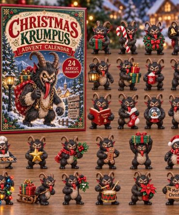 2026 Krampus 24-Day Acrylic Charm Countdown — Spooky-Fun Holiday Advent Calendar, Reusable Gothic Christmas Gift