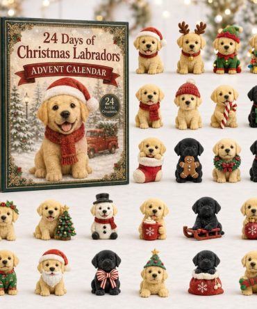 Black & Gold Labrador Advent Calendar — 24-Day Luxury Christmas Countdown With Premium Acrylic Charms, Elegant Gift For Dog Fans