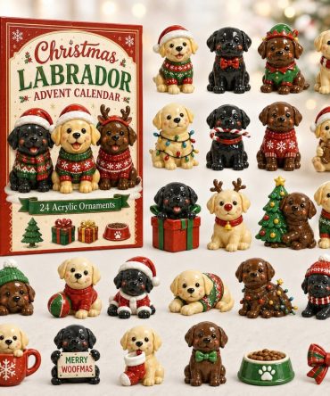 Labrador Dog Advent Calendar — 24-Day Christmas Countdown With Acrylic Puppy Charms, Perfect Gift For Labrador Lovers & Pet Families
