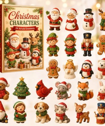 Holiday Characters Advent Calendar — 24-Day Interactive Christmas Countdown With Collectible Acrylic Charms, Family Gift & Stocking Stuffer