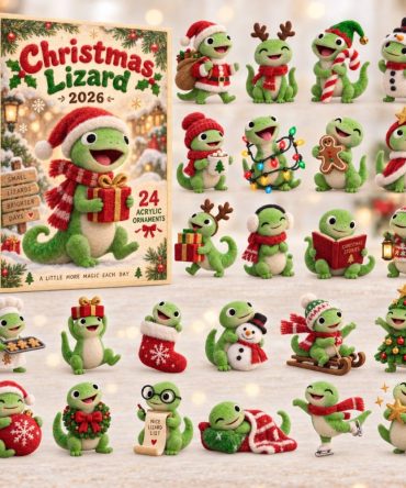 Christmas Lizard Holiday Countdown 2026 — 24 Festive Acrylic Charms, Seasonal Reptile-Themed Daily Surprises & Stocking Stuffer