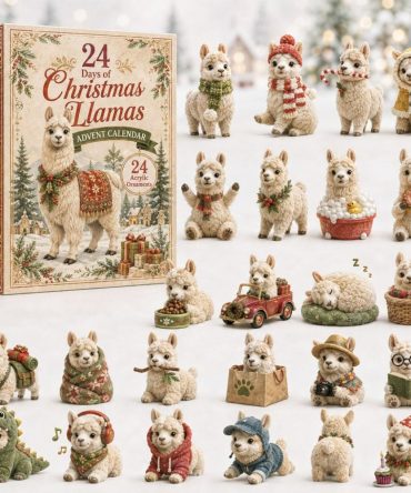 2026 Llama Christmas Advent Calendar — 24-Day Acrylic Charm Countdown, Cute Llama Gifts & Holiday Decor For Kids And Animal Lovers