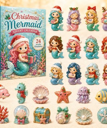 2026 Mermaid Holiday Advent Calendar — 24-Day Acrylic Charm Underwater Theme Countdown, Magical Gift For Mermaid Fans & Kids