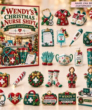 2026 Christmas Nurse Advent Calendar — 24-Day Festive Countdown With Medical Acrylic Charms, Holiday Gift For Nurses