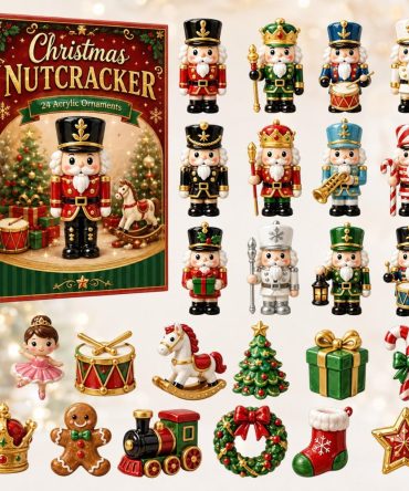 2026 Classic Nutcracker Advent Calendar — 24-Day Acrylic Charm Holiday Countdown, Musical & Decorative Collectible Gift For Fans