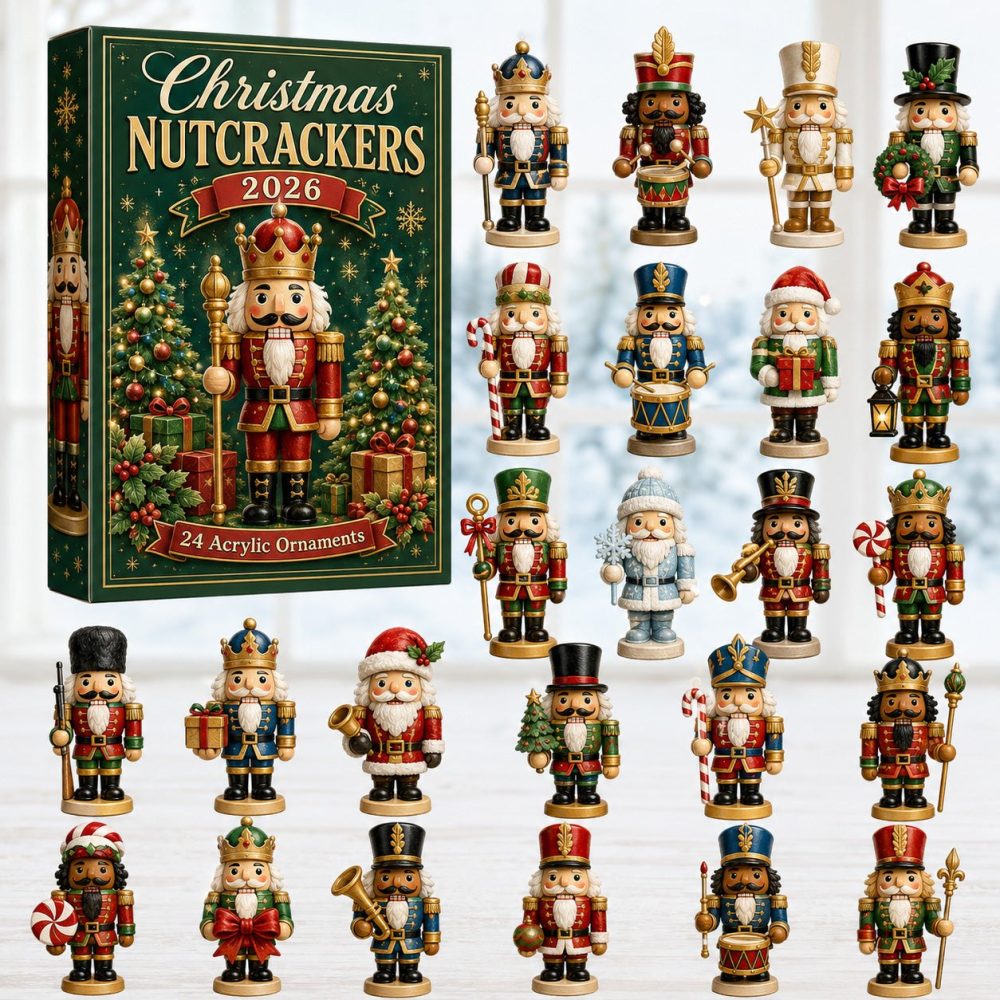 2026 Green Nutcracker Advent Calendar — 24-Day Acrylic Charm Countdown, Festive Holiday Collectible & Gift For Nutcracker Collectors