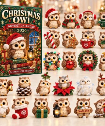 Cozy Knit Christmas Owl Countdown - 24 Acrylic Owl Charms For 2026 Holiday Advent, Cute Winter Home Decor Gift