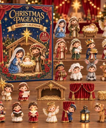 Christmas Pageant Countdown 2026 – 24-Day Advent Calendar With Themed Acrylic Charms, Nativity Display Gift