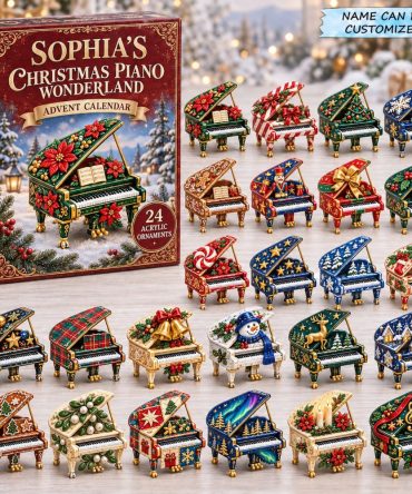 2026 Christmas Piano Advent Calendar – 24-Day Holiday Music Countdown With 24 Festive Acrylic Piano Charms, Gift-Ready